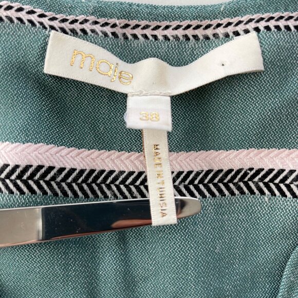 Maje Womens Striped Pandora Jumpsuit Size 38 Casual Chic Bohemian Minimalist - Picture 4 of 15